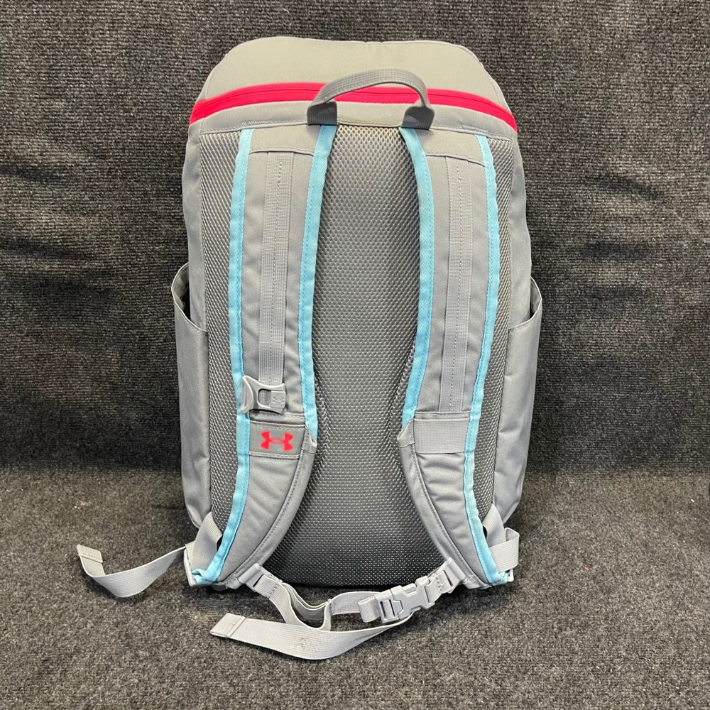 Under Armour UA Contain NEXT Storm Athlete Issued Backpack Gray Pink Sport Bag - Picture 9 of 16